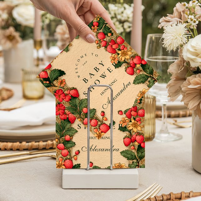 Sweet Strawberry Storybook Baby Shower Napkins (Creator Uploaded)