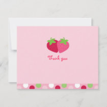 Sweet Strawberry Thank You Note Cards
