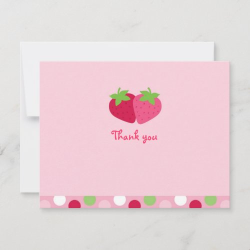 Sweet Strawberry Thank You Note Cards Custom Invitations