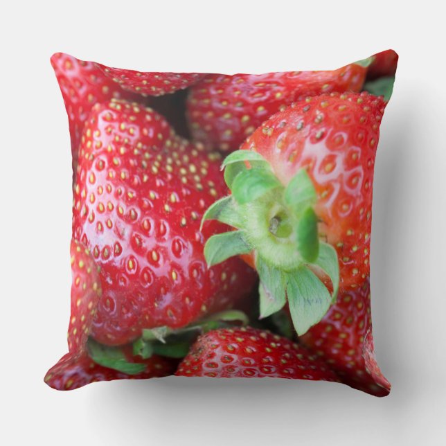 Sweet Strawberry Throw Pillow (Front)
