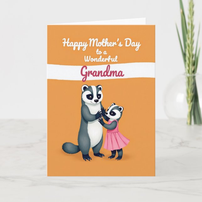 Sweet Striped Mothers Day Card (Front)