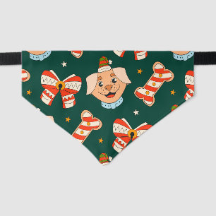 Sweet Stripes & Jolly Stars Dog Pet Bandana Collar
