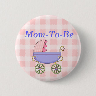Sweet Stroller Baby Shower Mommy Pin Button