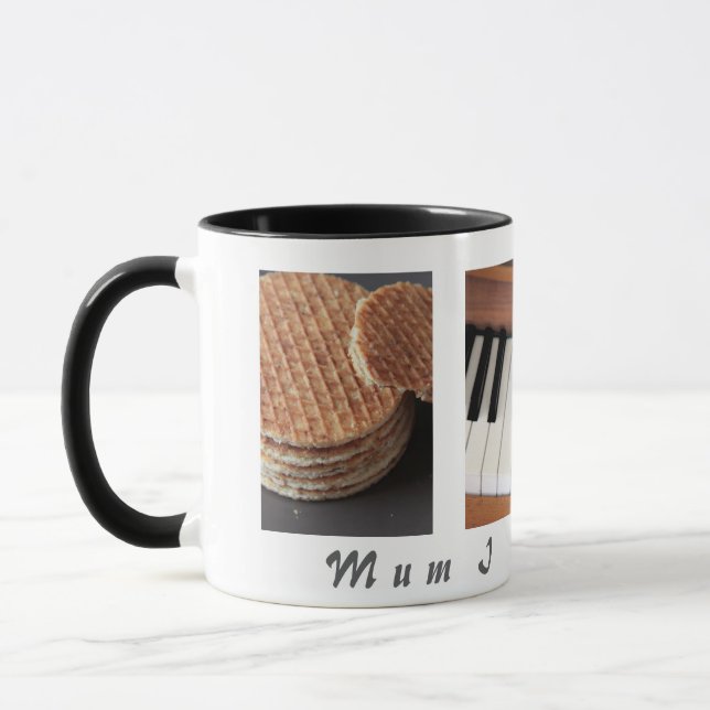 Sweet Stroopwafel Piano Mug — Gift for Mom (Left)