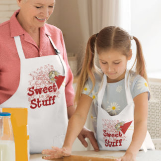 Sweet Stuff Anime Girl with Heart Wand Kids' Apron