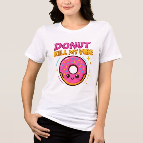Sweet &amp; Stylish – Cute Donut Graphic T-Shirt Tri-Blend Shirt
