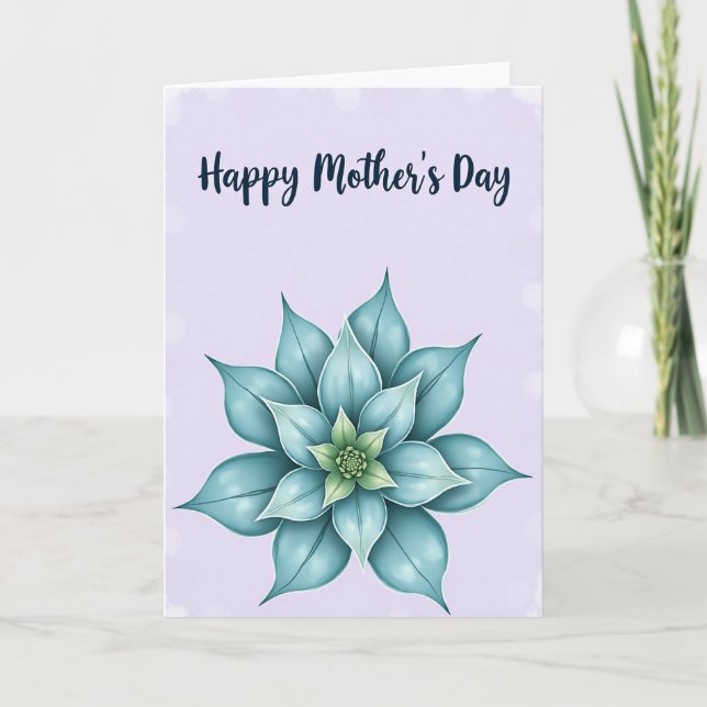 Sweet Succulent Mothers Day Card (Front)