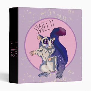 Sweet Sugar Glider Baby 3 Ring Binder