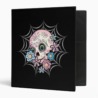 Sweet Sugar Skull 3 Ring Binder