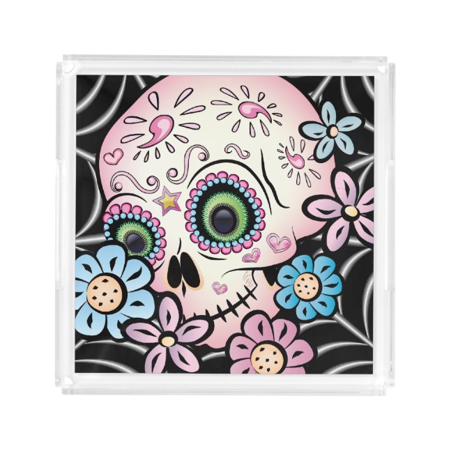 Sweet Sugar Skull Acrylic Tray (Front)