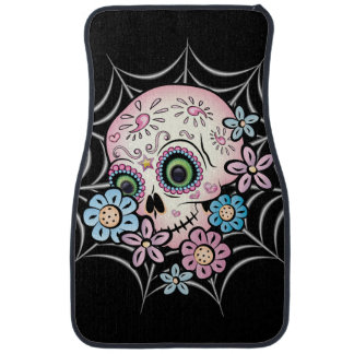 Sweet Sugar Skull Car Floor Mat