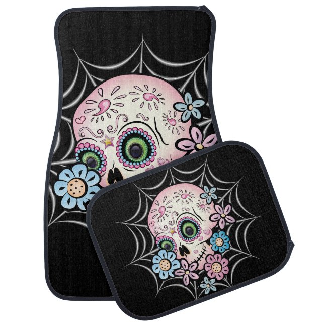 Sweet Sugar Skull Car Mat (Set)