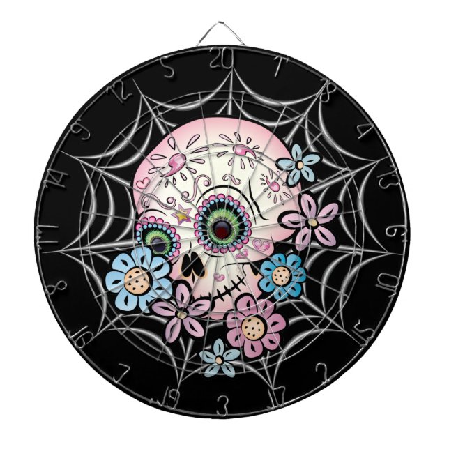 Sweet Sugar Skull Dart Board (Front)