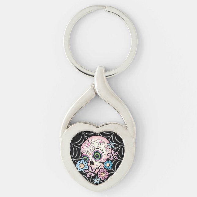 Sweet Sugar Skull  Keychain (Front)