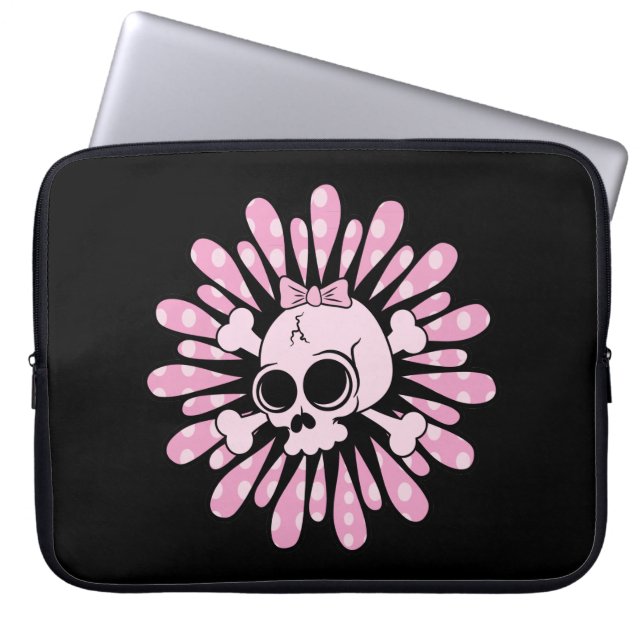 Sweet Sugar Skull Laptop Sleeve (Front)