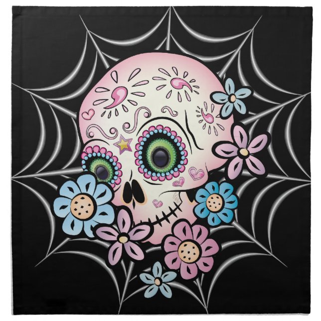 Sweet Sugar Skull Napkin (Front)