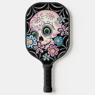 Sweet Sugar Skull Pickleball Paddle