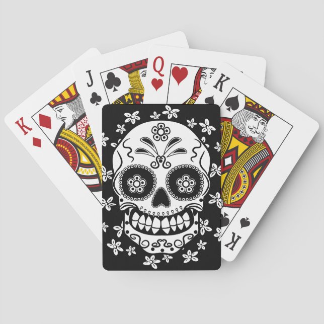Sweet Sugar Skull Poker Cards (Back)