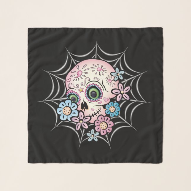 Sweet Sugar Skull  Scarf (Front)