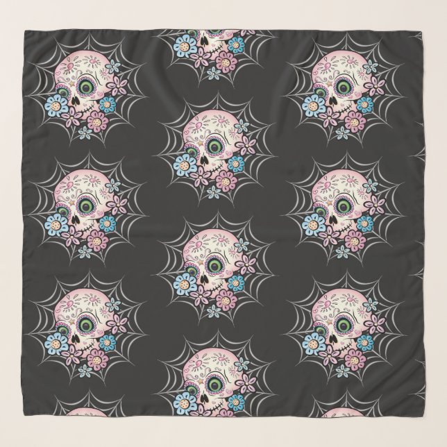 Sweet Sugar Skull Scarf (Front)