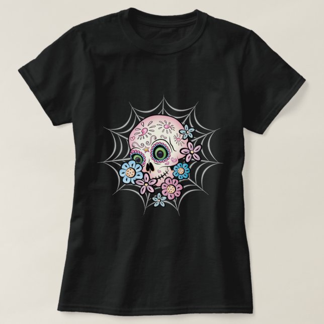 Sweet Sugar Skull T-Shirt (Design Front)
