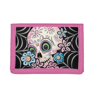 Sweet Sugar Skull Tri-fold Wallet