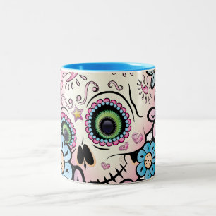 Sweet Sugar Skull Two-Tone Coffee Mug