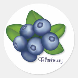 Sweet Summer Blueberry Fruit Classic Round Sticker