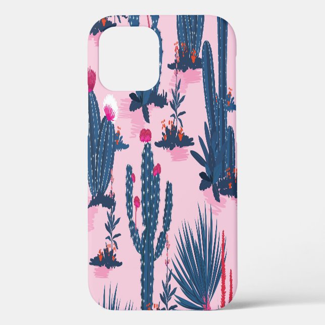 Sweet Summer Cactus Blooming Pattern Case-Mate iPhone Case (Back)