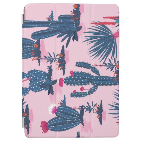 Sweet Summer Cactus Blooming Pattern iPad Air Cover