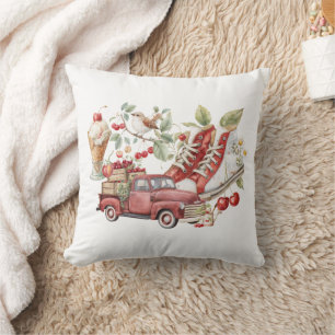 Sweet Summer Cherries Throw Pillow
