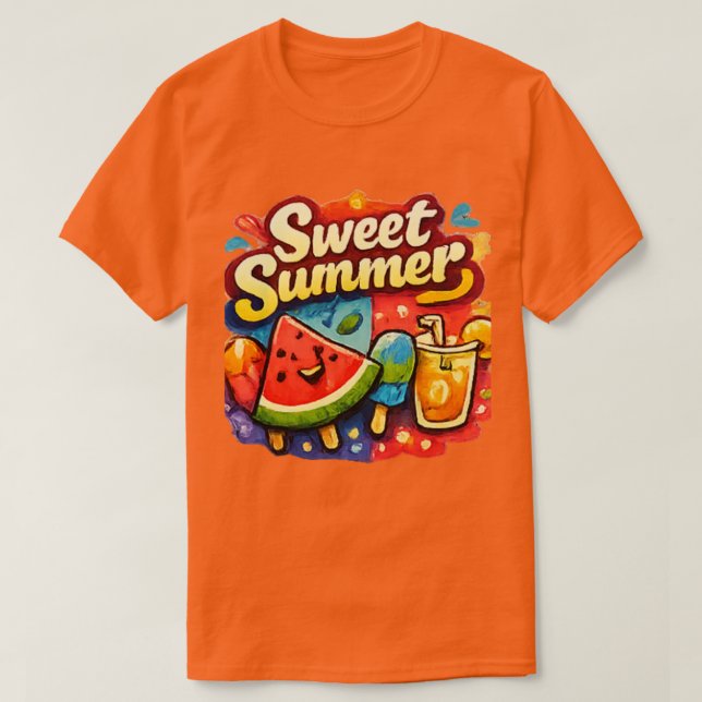 Sweet Summer – Cute Sunshine Graphic Tee  (Design Front)