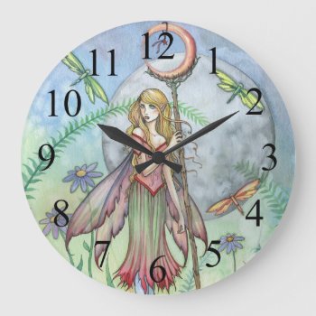 Sweet Summer Flower Fairy Wall Clock by robmolily at Zazzle