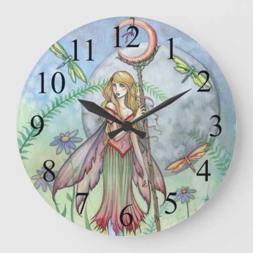 Sweet Summer Flower Fairy Wall Clock