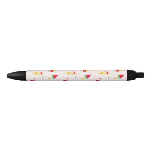 Sweet Summer Fun Rainbow Ice Cream Sprinkles Black Ink Pen