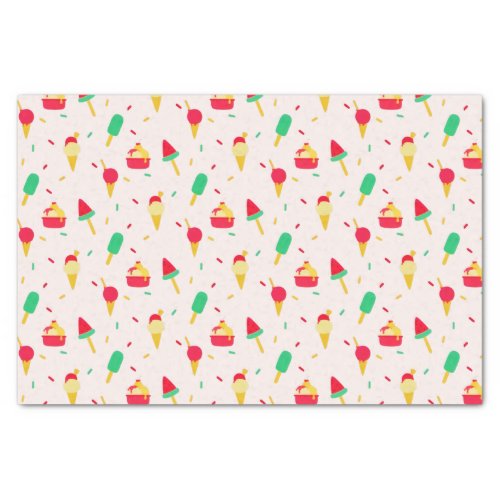Sweet Summer Fun Rainbow Ice Cream Sprinkles Tissue Paper
