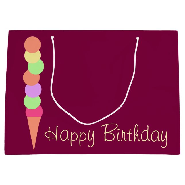 Sweet Summer Ice Cream Large Gift Bag (Front)