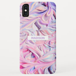 Sweet Summer Ice Cream Personalized Name Girly iPhone XS Max Case