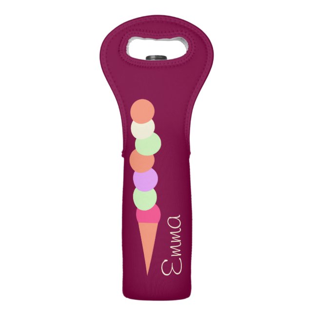 Sweet Summer Ice Cream Wine Bag (Front)