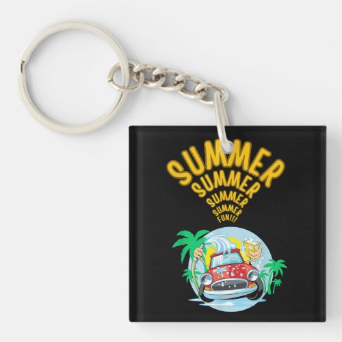 Sweet summer  on off timer free time keychain