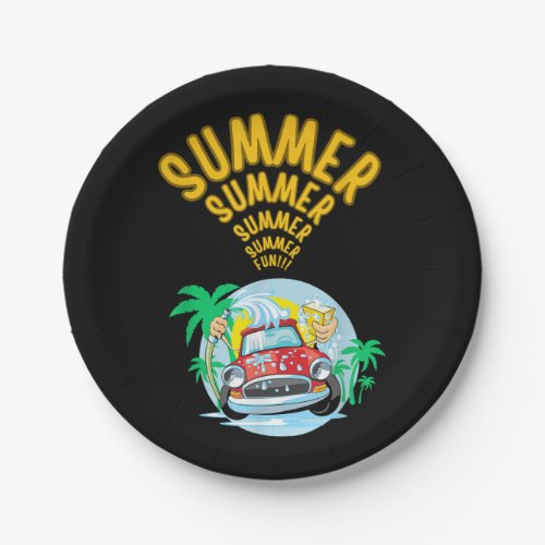 Sweet summer  on off timer free time paper plates