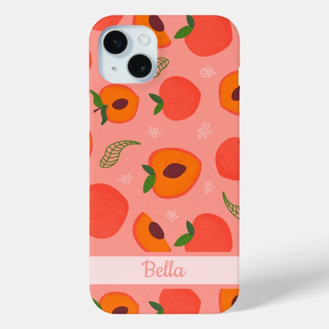 Sweet Summer Peach Pattern Case-Mate iPhone Case (Back)