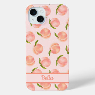 Sweet Summer Peach Pattern iPhone 15 Plus Case