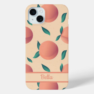 Sweet Summer Peach Pattern iPhone 15 Plus Case