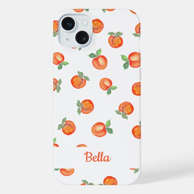 Sweet Summer Peach Pattern Iphone Case (Back)