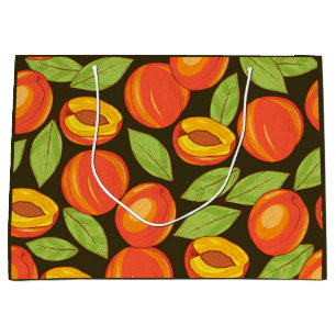 Sweet Summer Peach Pattern Large Gift Bag