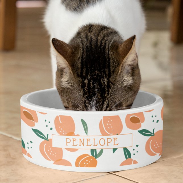 Sweet Summer Peach Pattern | Monogram Bowl (Creator Uploaded)