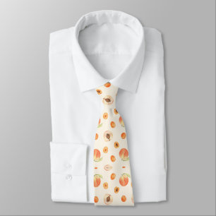 Sweet Summer Peach Pattern Neck Tie