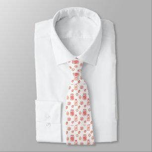 Sweet Summer Peach Pattern Neck Tie