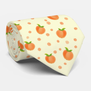 Sweet Summer Peach Pattern Neck Tie